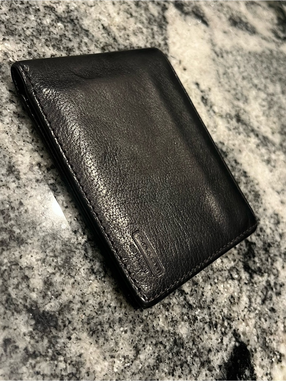 Coach Men’s Black Leather Bifold Wallet